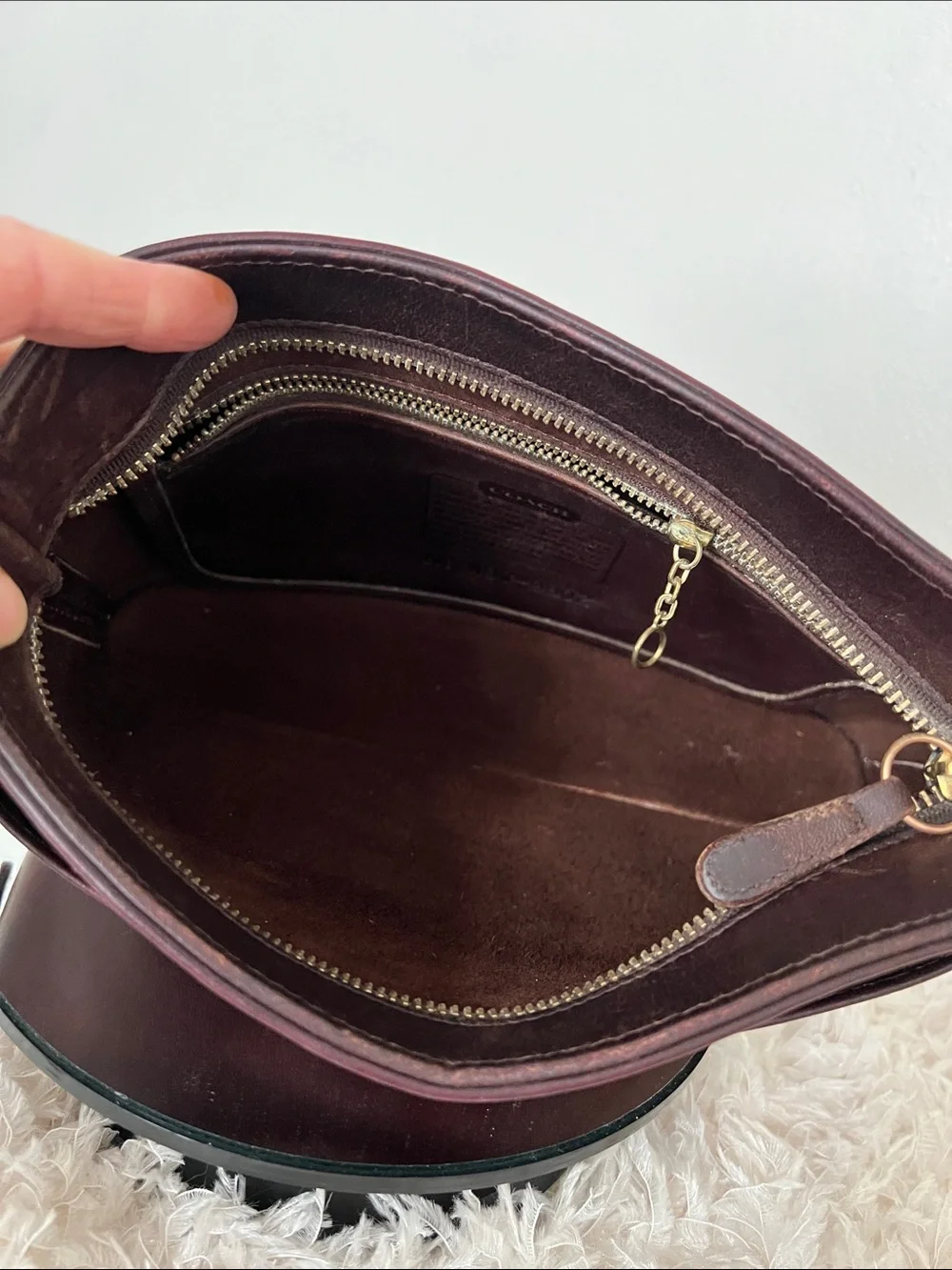 Coach Vintage  Mahogany Equestrian Leather Crossbody Bag